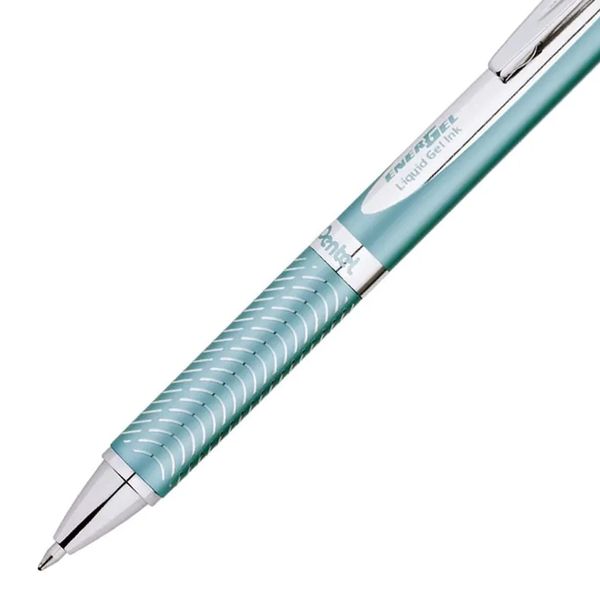 Ручка гелевая Energel Metal ⌀0.7 мм, TB цвет чернил: синий, Pentel BL407CS TB