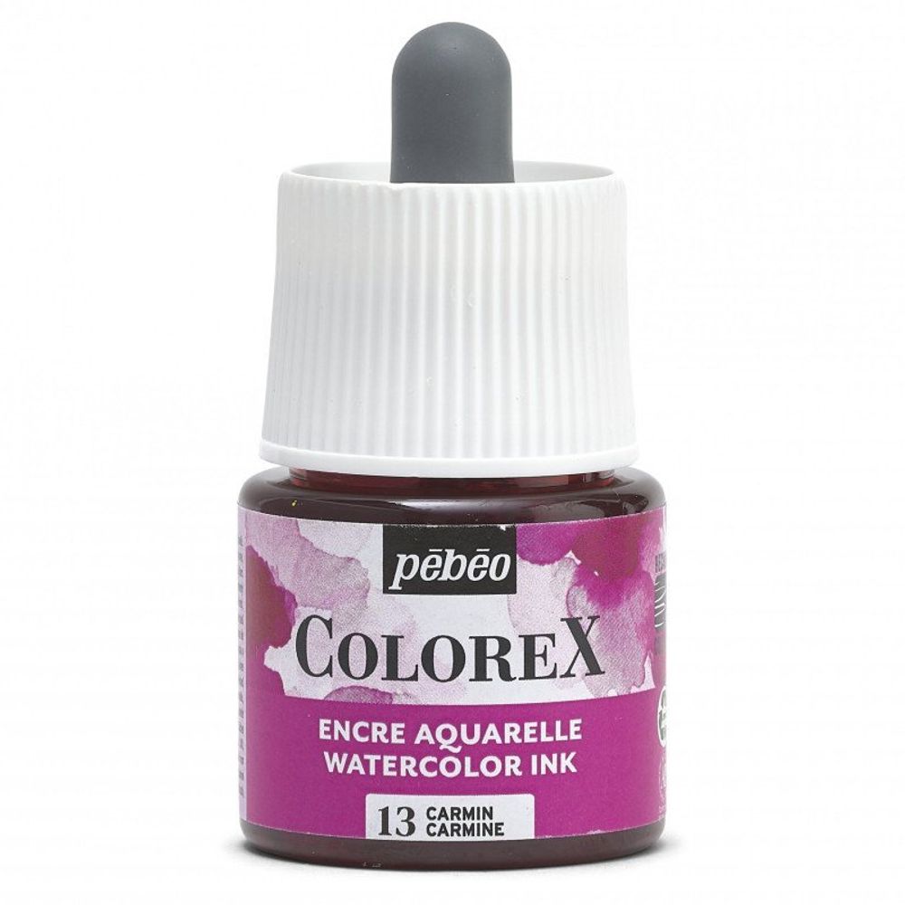 Краска акварель акварельные чернила Colorex 45 мл, кармин, Pebeo 417013