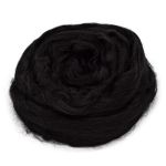 Шерсть для валяния вискоза Троицкая, 1х50 г (19-20 мкр), 02 черный