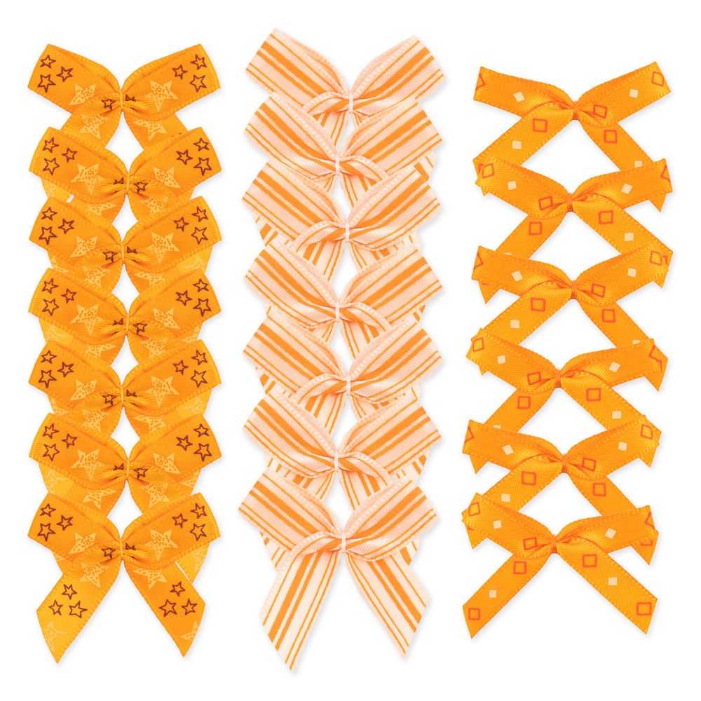 Набор текстильных бантиков, 100 шт, 306 оранжевый, Annet BDR