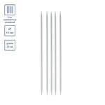 Спицы чулочные металл ⌀4.0 мм, 20 см, со спец. покрытием, Visantia VT5