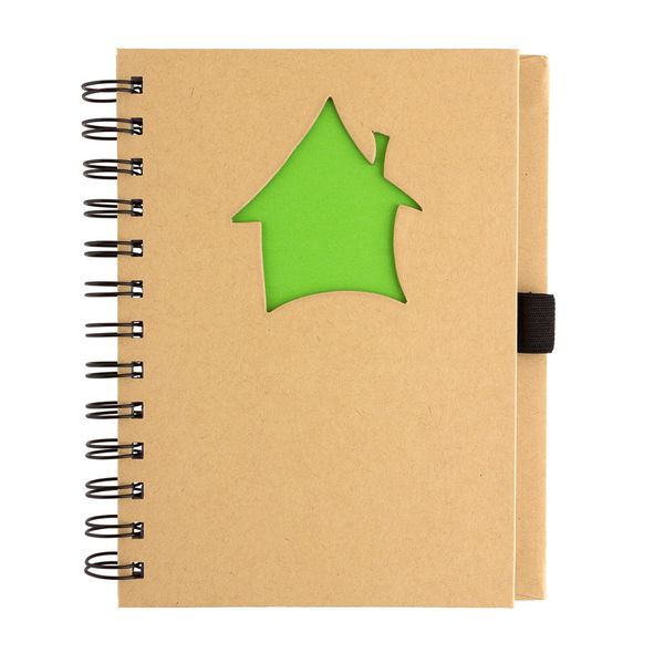 Тетрадь на спирали с вырубкой RPT-02 (130х180 мм) 70 л., 5 шт, клетка, Домик, Fiteko, Fiteko RPT-02