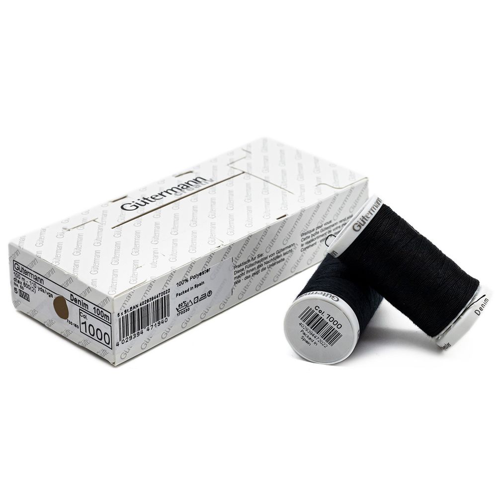 Нитки для джинсовых тканей Gutermann Denim 50, 100м, 1000, 5 катушек