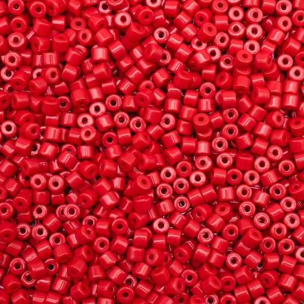 Бусины пластик цилиндр, 5х6 мм, 500 г, 006 красный, Astra&Craft, 7739890/77392982141