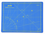 Коврик раскройный двухсторонний ALFA AF-A4Blue 30х22см, цвет синий, 2мм