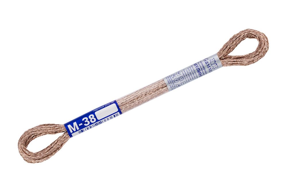 Мулине Gamma полиэстер 100%, цв.М-38 под бронзу, 12 мотков по 6 метров