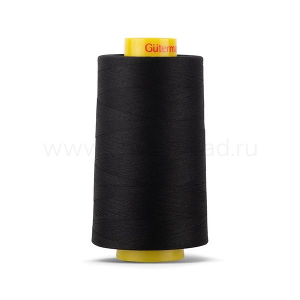 Нитка универсальная Gutermann Mara 120/2, 5000 м, 700185, 2111 ультра черный (Arta 170), 1 катушка
