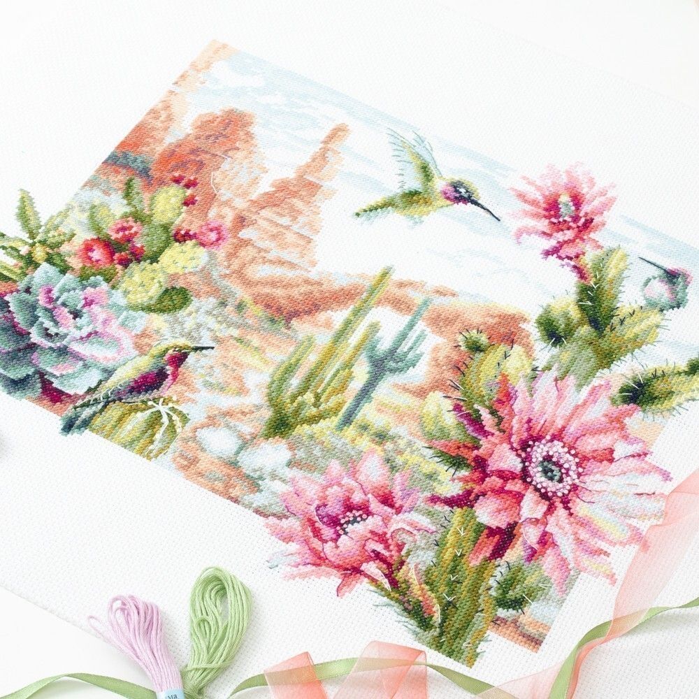 Набор для вышивания нитками Чудесная игла, Мир дикого запада 34х26 см