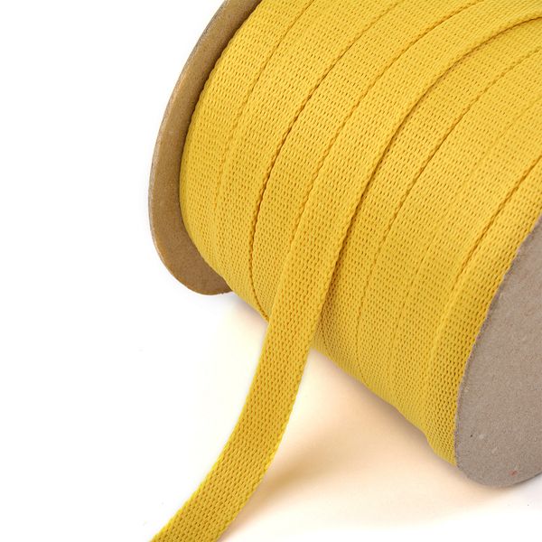 Шнур полиэфир плоский ⌀12.0-15.0 мм / 50 метров, 06с2341 453 св.желтый