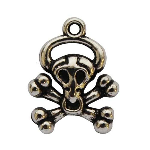 Бусины пластик под металл ⌀17 мм, 40 шт, Astra&Craft, ст.серебро