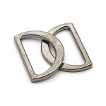 Полукольцо литое металл внутр. 25 мм (внешн. 30х20 мм), 2 шт, Hobby&Pro, чер.никель