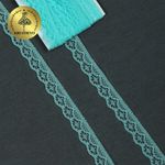 Кружево отделочное в стиле "трикотаж" 12 мм 150-2, цв.11 бирюзовый, 9.14м