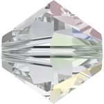 Бусины стекло 5.7х6 мм, 12 шт, Перламутр (crystal AB), Preciosa 451-69-302