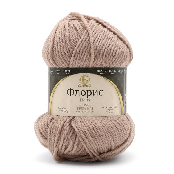 Пряжа Камтекс Флорис / уп.5 мот. по 100 г, 150 м, 007 лен