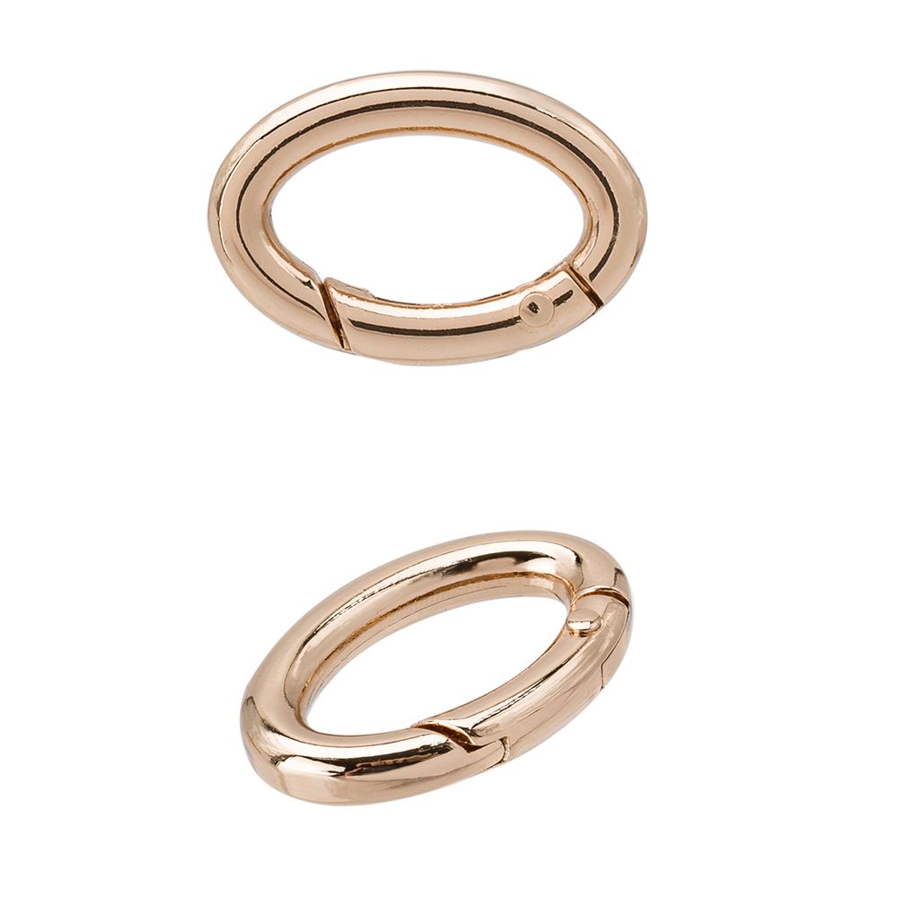 Карабин металл кольцо овал 20х11 мм, 10 шт, золото цв.02, ГУ12863