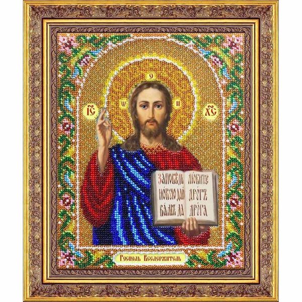 Набор для вышивания бисером Паутинка, Спас Вседержитель, 20х25 см