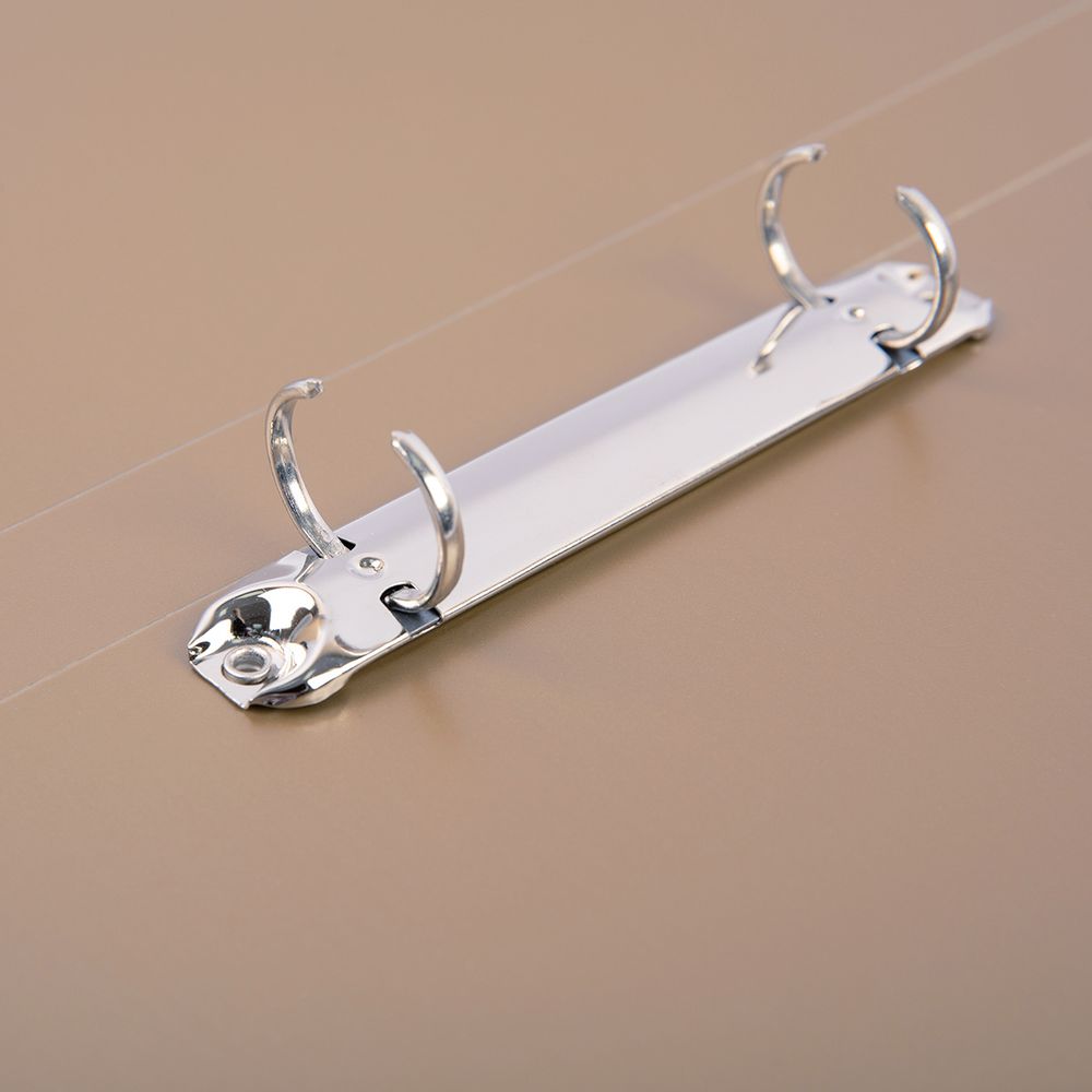 Папка на 2 О-кольцах A4 700 мкм 25 мм, 4 шт, d-20 мм, бежевый new EC211300127, Expert Complete