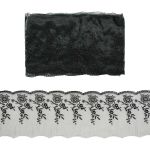 Кружево капроновое широкое 110 мм / 13.71 м, 0574-5001, цв.черный