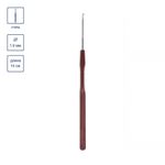 Крючок для вязания с пластиковой ручкой металл ⌀1,9 мм, 14 см, в чехле, Gamma HP