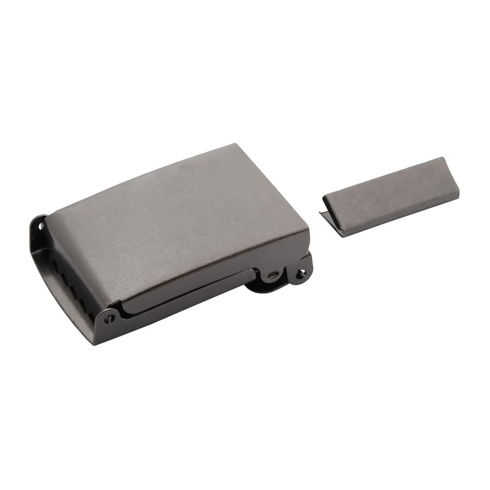 Пряжка ременная на стропу 38х52 мм, с наконечником, черный никель, 10 шт