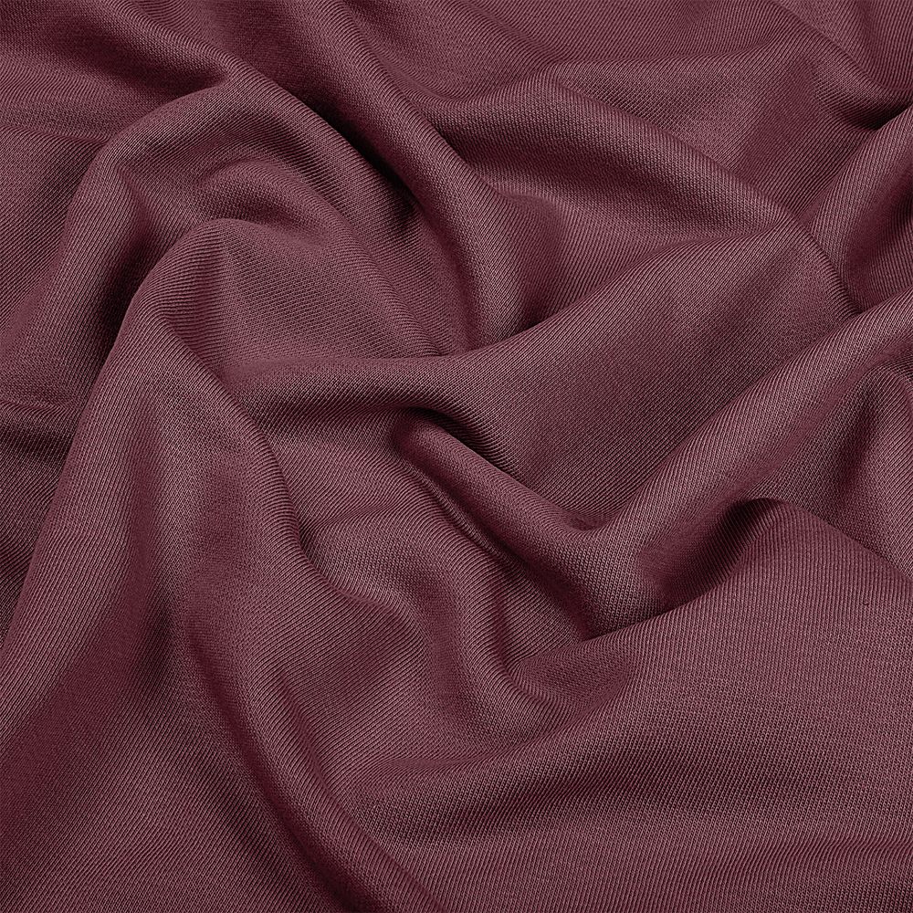 Футер 3-нитка петля гладкокрашеный диагональ 310 г/м², 65% х/б, 35% п/э, 180 см, цв. слива, 6м