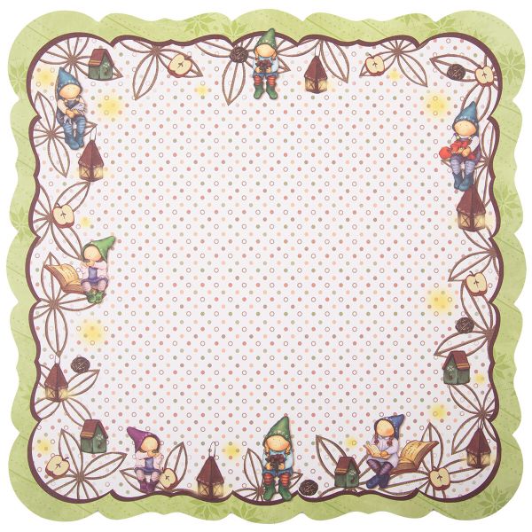 Бумага для скрапбукинга 190 гр/м², 30х30 см, 10 шт, (190)102 Гномы, Mr.Painter PSL