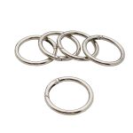 Карабин металл кольцо 38.0 мм (50х50 мм), никель, 5 шт