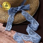 Кружево вязаное (тесьма) 30 мм / 10 метров, TBY-5234 цв.23 голубой, Kruzhevo