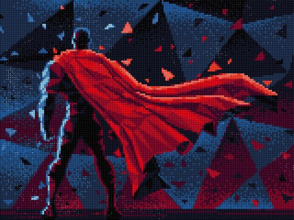 Алмазная (кристальная) мозаика Фрея, Супергерой, 40х30 см
