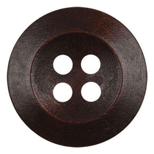 Пуговицы 4 прокола дерево 20 мм, 24 шт, №304 т.коричневый, Blitz DRN 0067