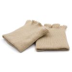 Манжеты трикотажные 8.0х9.5 см, 1 пара, средней плотности 14 кл, 1х1, В-22 слоновая кость, светло-бежевый