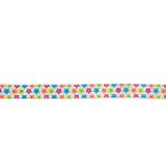 Лента атласная с рисунком 12.0 мм / 22.8 метров, F2/001 Цветы/белый, Gamma ALP-124