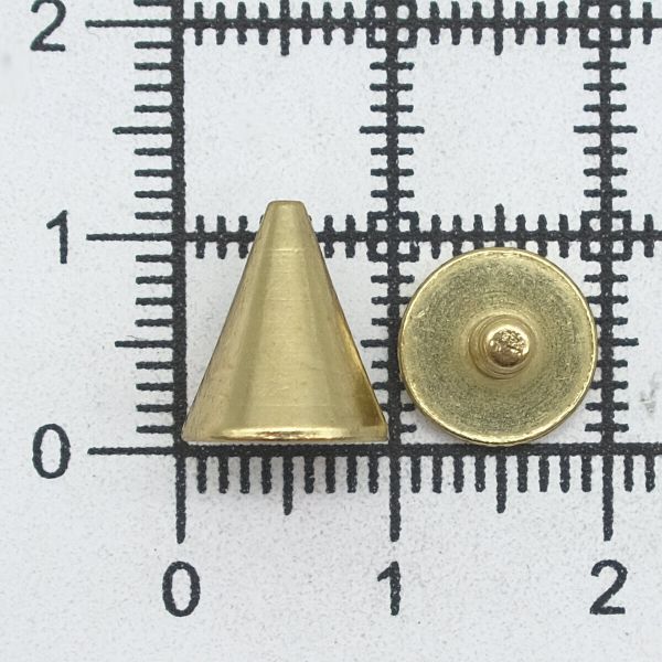 Винт кобурный металл ⌀9.5 мм, h11 мм, золото, металл конус, 50 шт