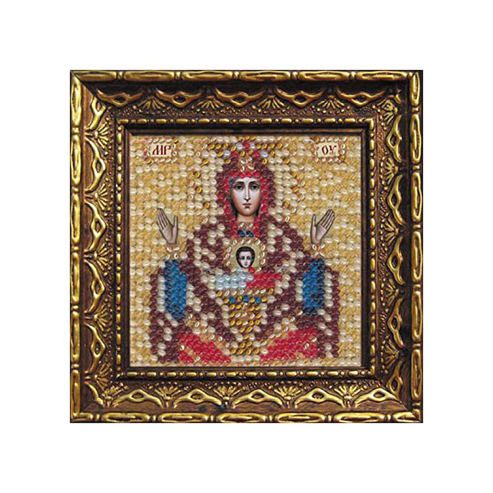 Вышивальная мозаика, Икона Божией Матери Неупиваемая чаша, 6.5х6.5 см, S090613