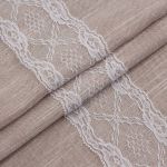 Кружево на сетке 68 мм, 6,8 м, ±4 см, WL-84, белый