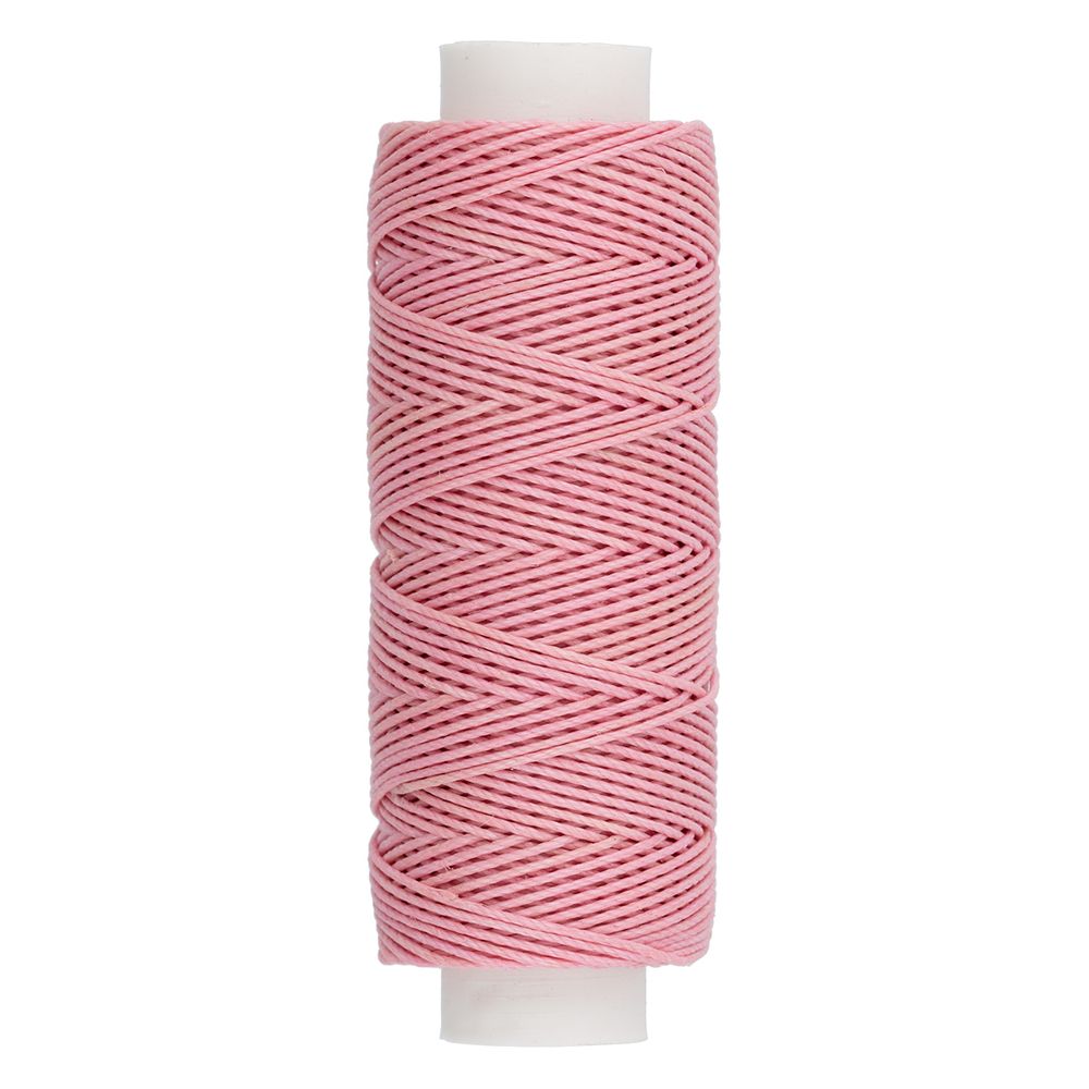 Нитки для кожи вощёные кручёные (Рами) 0.55 мм, 25 м, 014 т. розовый, LC-004, Промысел