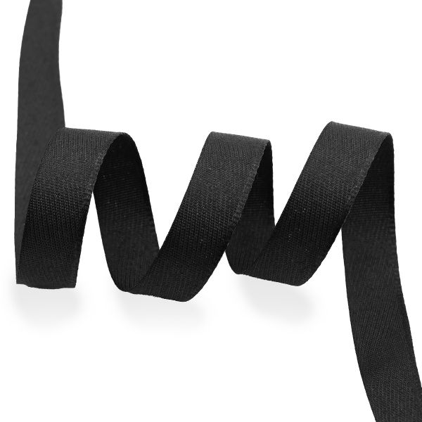 Тесьма брючная 15,5 мм, 48-5297 (0001 черный), 200 м