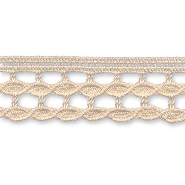 Кружево вязаное (тесьма) 15 мм / 22.8 м, 061 бежевый, Gamma HVK-41