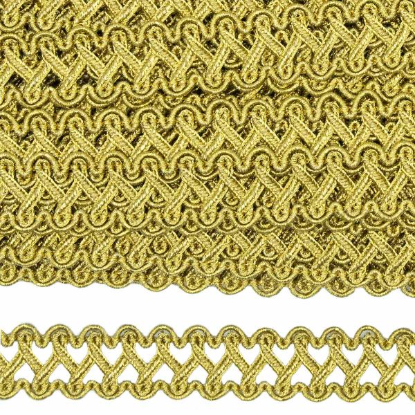 Тесьма 20 мм / 25 метров, 02 т.золото, 23-2508