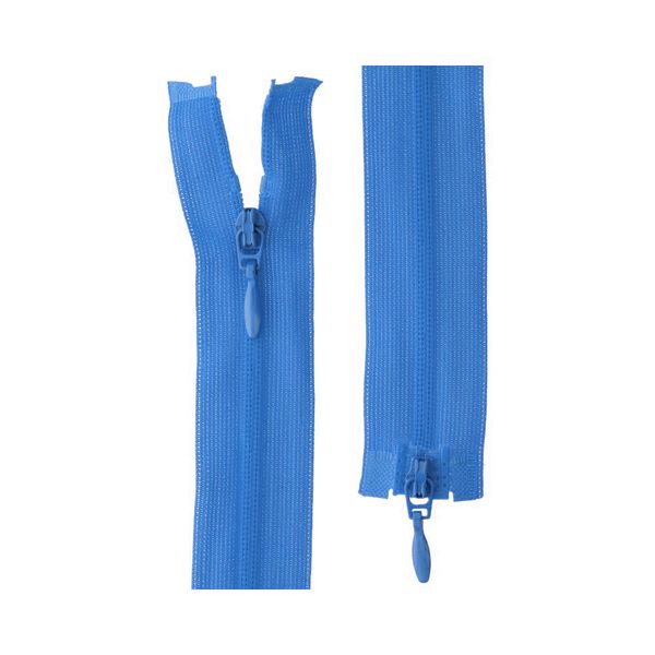 Молния спираль потайная плательная Т3 (3 мм) 2 зам., разъем., 60 см, 207 васильковый, G103L2 Gamma, 10 шт