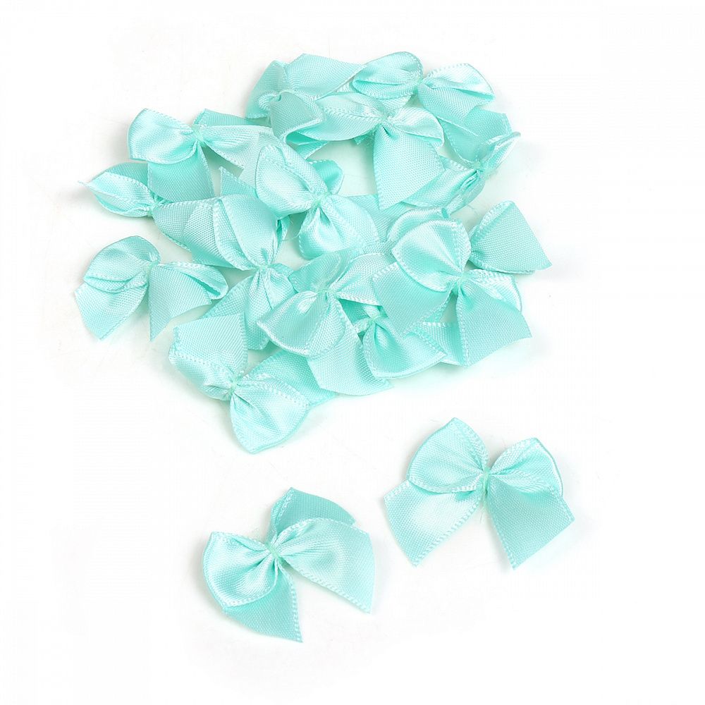 Бантики пришивные 15 мм, MJRF072 мятный F201, уп.100 шт