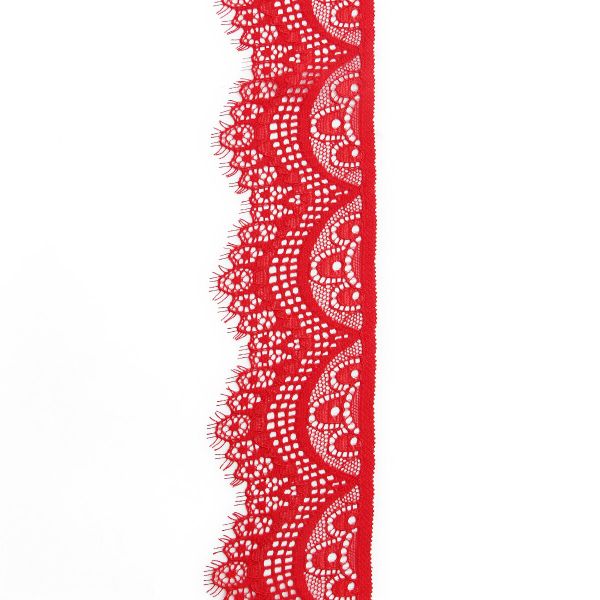 Кружево эластичное (стрейч) 60 мм / 13.71 метра, C820 красный