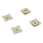 Кнопка магнитная металл пришивная ⌀10.0 мм, золото, металл, 6 шт, BIG