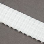 Лента (тесьма) шторная: сборка параллельная (1:2) 50 мм / 50 метров, (3 шнура) для велкро, белый, С01/50