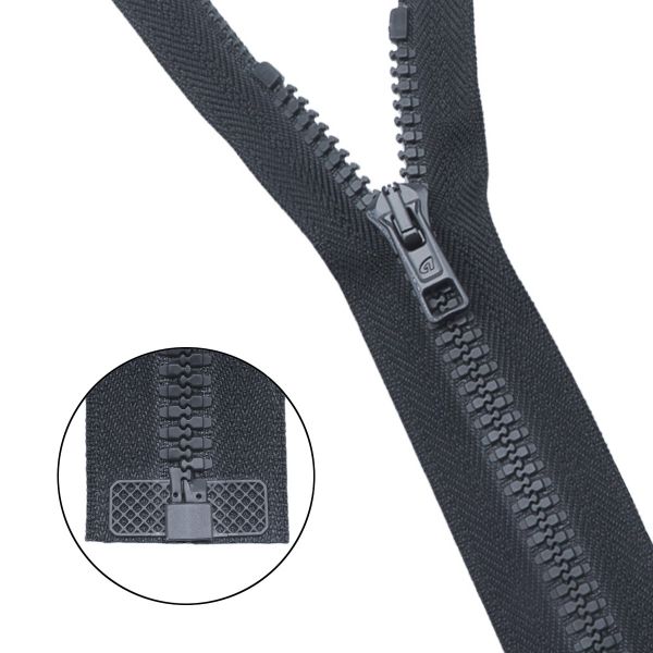 Молния трактор Arta Т6 (6 мм) 1 зам., разъем., 65 см, ОПТ. УП. 25 ШТ., 102 т.серый