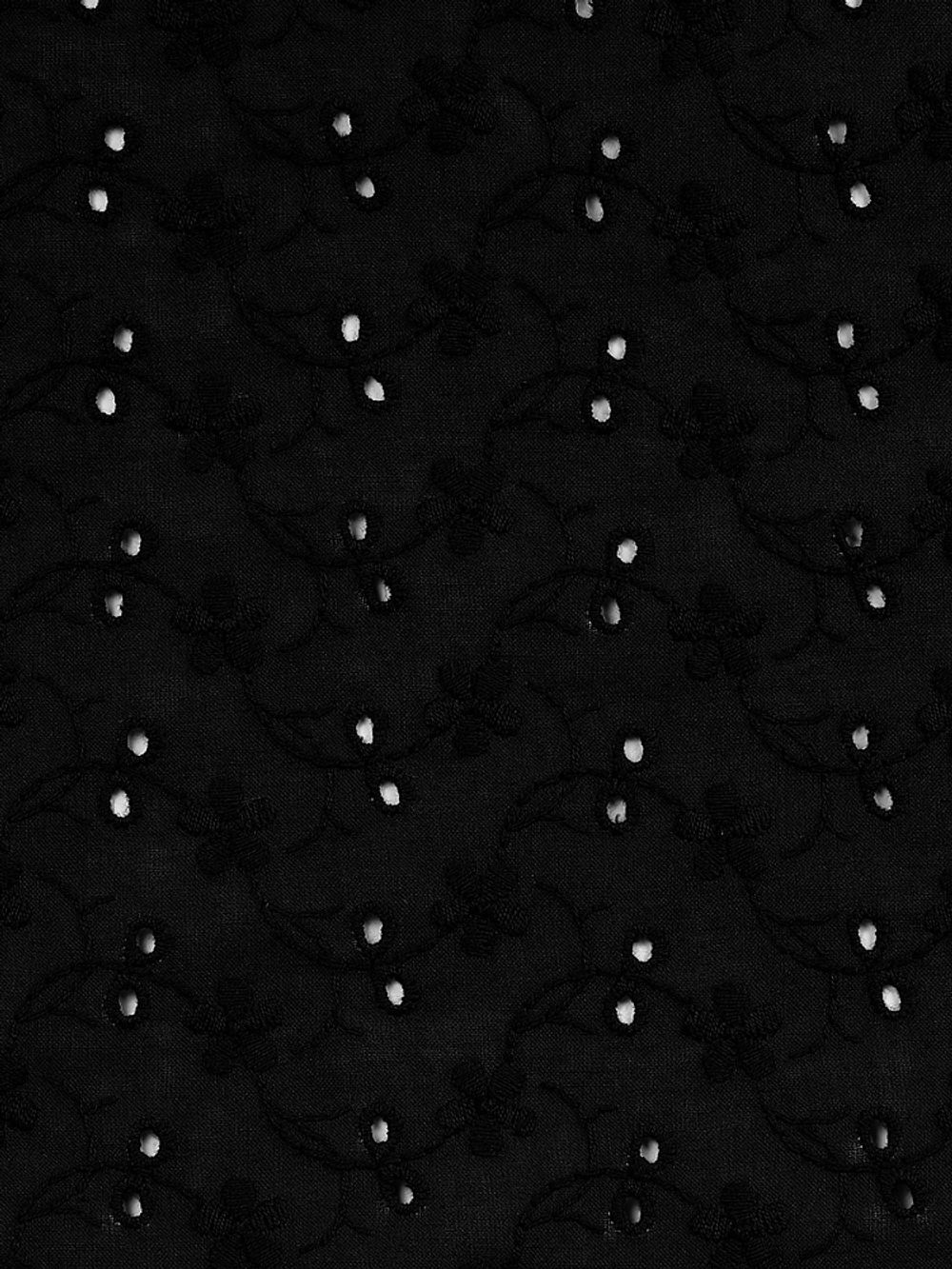 Ткань шитьё (прошва) 100 г/м², 150 см / 2 метра, TBY.Emb.8067.25, 25 черный