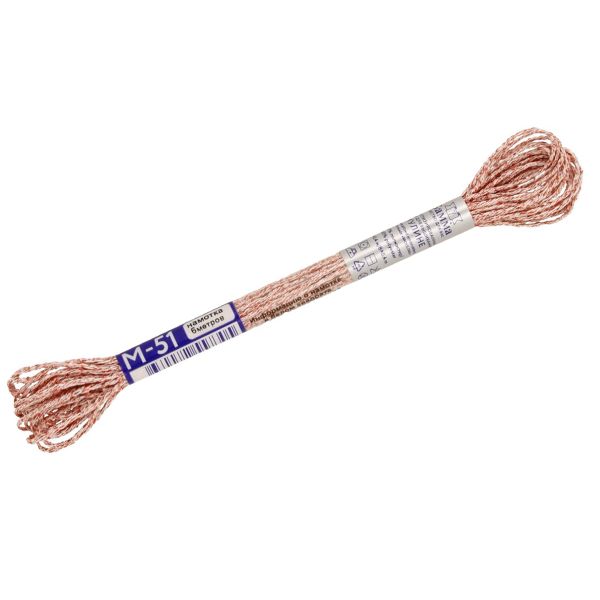 Мулине Gamma металлик NM 12 мотков по 6 метров, M-51 белый/красный, Gamma MOULINE