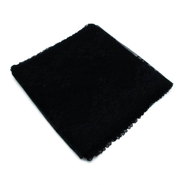 Кружево бельевое эластичное 250 мм / 10 м, черный