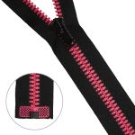 Молния трактор Arta Т5 (5 мм) 1 зам., разъем., 80 см, Neon, разъем., цв. 2076 -F цв. 077 черный / 081 яр.розовый, уп.5 шт