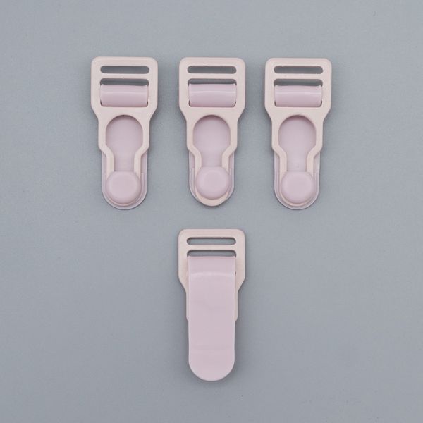 Зажим чулочный 12 мм, 4 шт, цв.168 сереб.пион, 27715